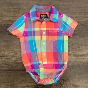 Osh Kosh B’Gosh Boys Plaid Dress Shirt with Snaps